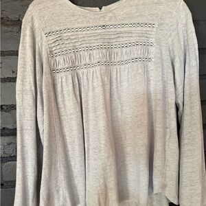 Wrap London Blue Blouse with Lace Accents